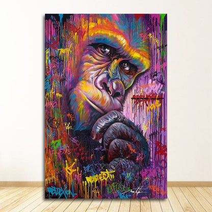 Graffiti Gorilla Canvas Art