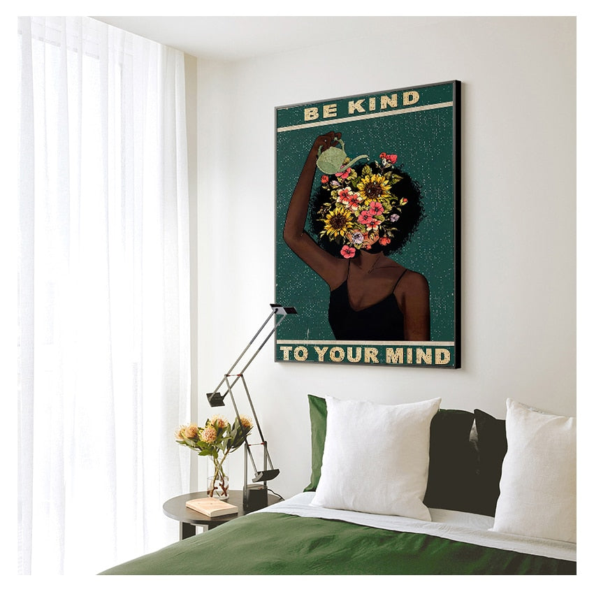 Be Kind To Your Mind Motivational Canvas Art