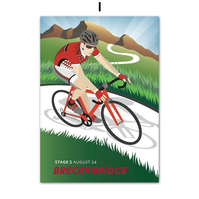 Cycling Race Tour Canvas Art