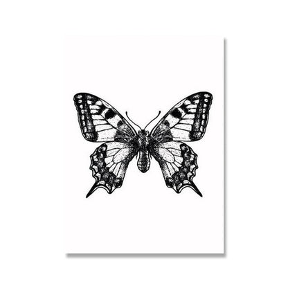 Black and White Insects Canvas Art