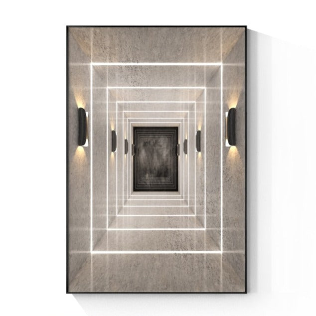 Wall Lighting Visual Building Canvas Art