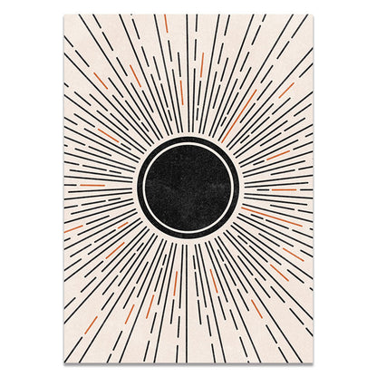 Abstract Sun and Moon Desert Canvas Art