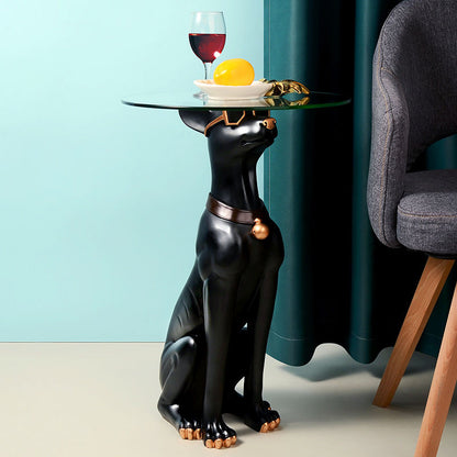 Doberman Tray Statue