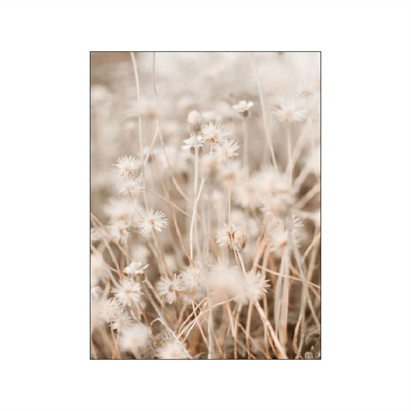 Grassland Lion Dandelion Canvas Art