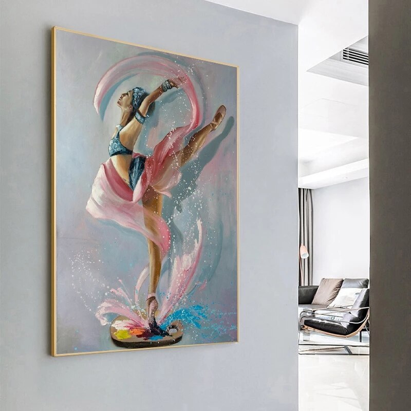 Graceful Ballet Dancer Canvas Art