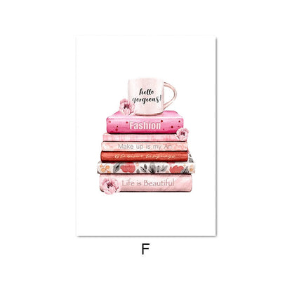 Pink Fashion Wall Art Canvas