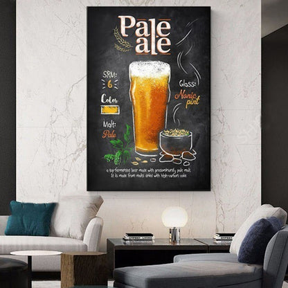 Beer Vintage Poster Canvas Art