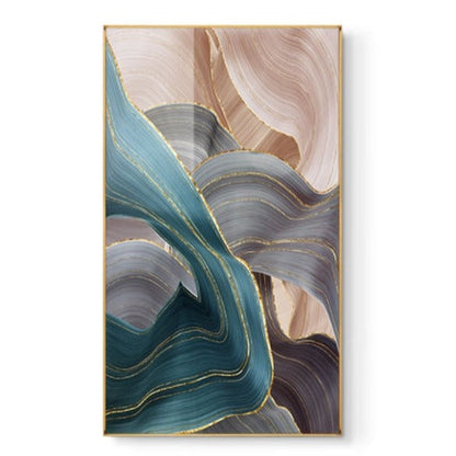 Abstract Luxury Ribbon Canvas Art