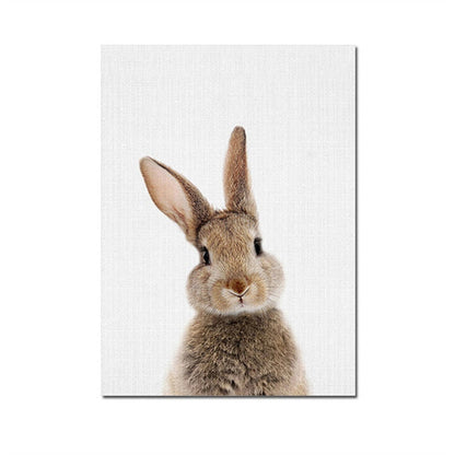 Cute Animals Nursery Canvas Art