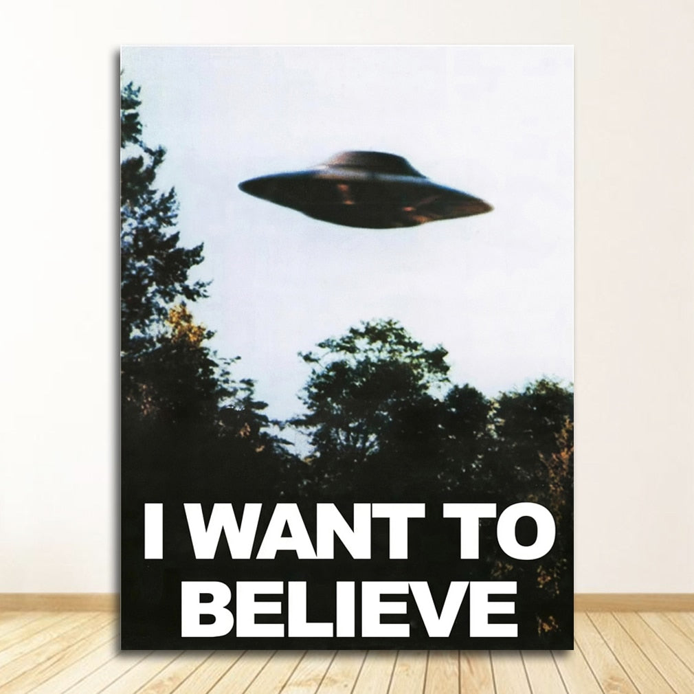 I Want To Believe X File Canvas Art