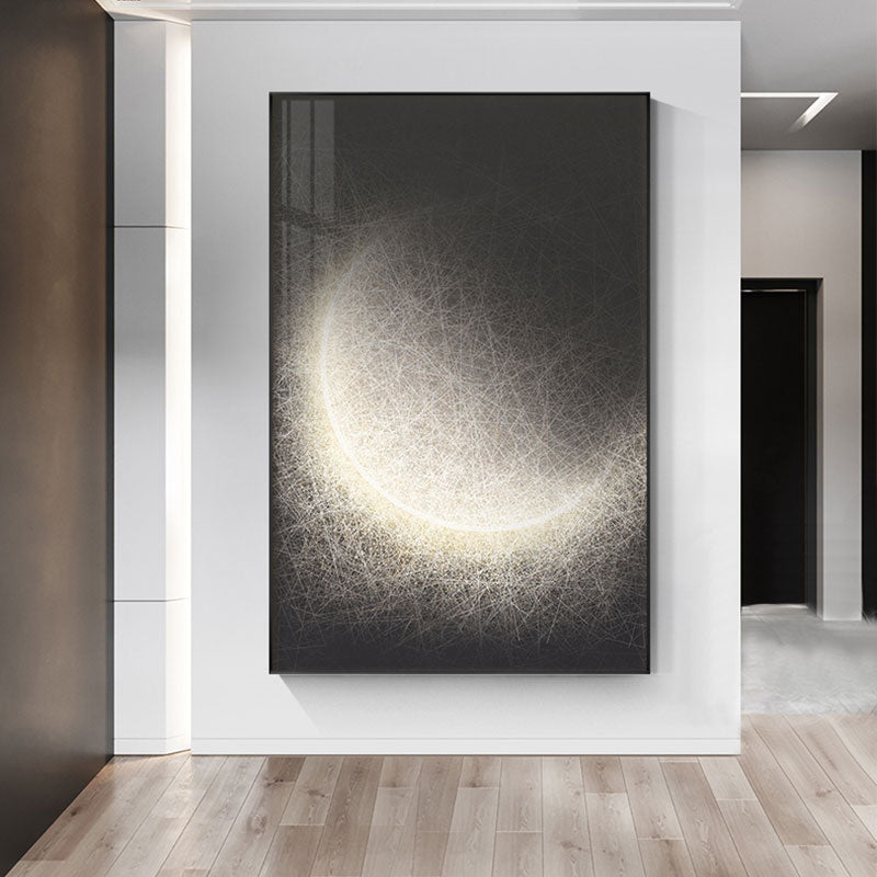 Modern Abstract Moon Eclipse Canvas Art