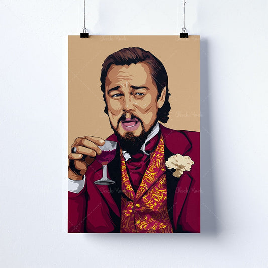 Leonardo Dicaprio Laughing Canvas Art