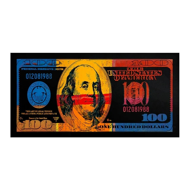 Burning Dollar Canvas Art