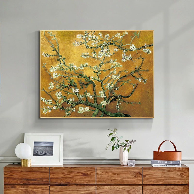 Vincent Van Gogh Blossoming Almond Tree Canvas Art