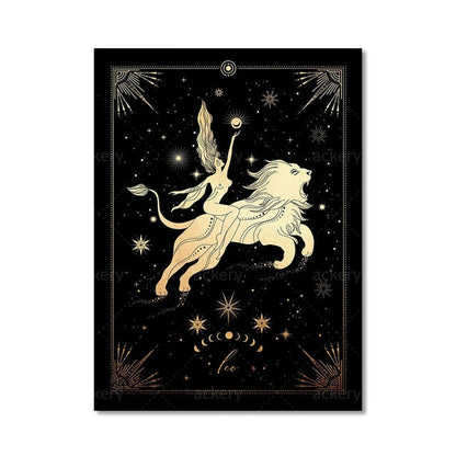 Twelve Constellation Astrology Canvas Art