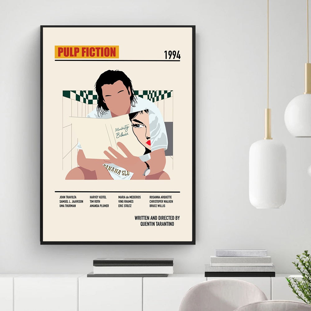 Retro Pulp Fiction Art Canvas