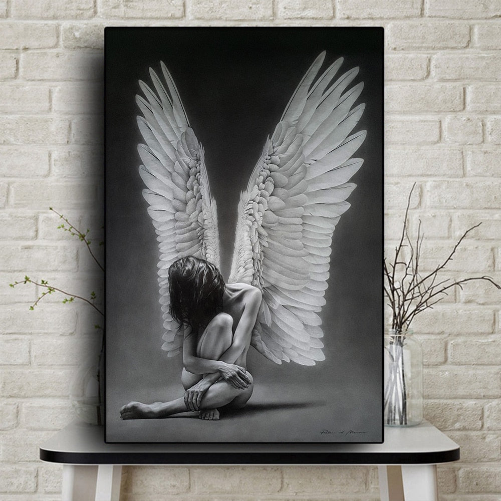 Naked Angel Canvas Art