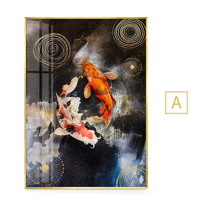 Luxurious Chinese Koi Fish Canvas Art