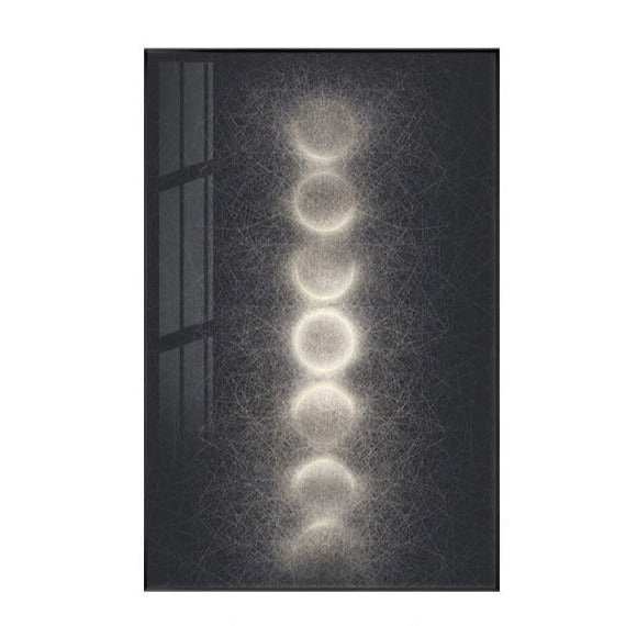 Modern Abstract Moon Eclipse Canvas Art