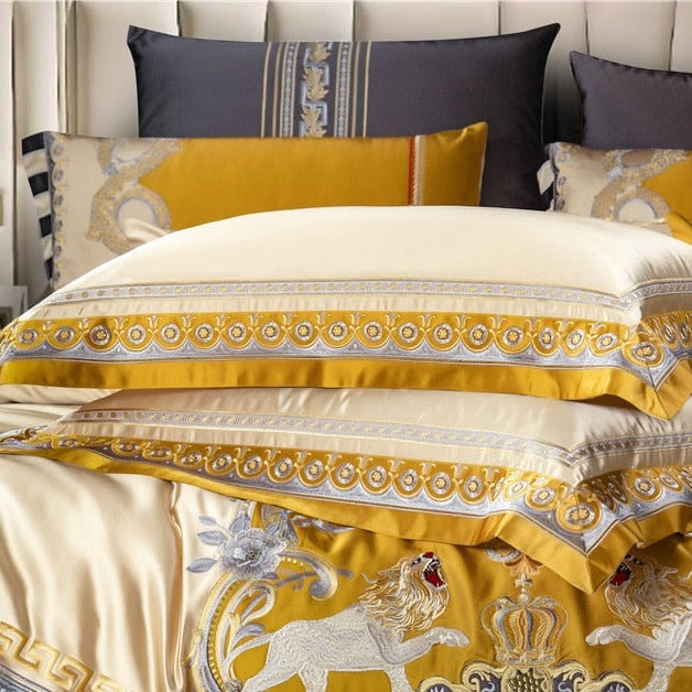 Helios Luxurious Silk Jacquard Duvet Cover Bedding Set