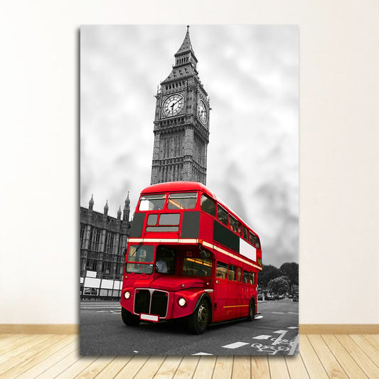 London Paris City Landscape Canvas Art