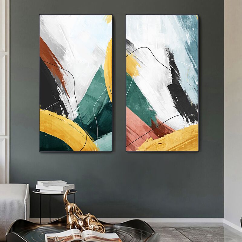 Abstract Colorful Paint Canvas Art