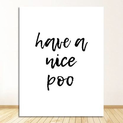 Rock and Roll Have A Nice Poo Bathroom Canvas Art