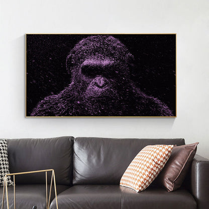 Purple Orangutan Canvas Art