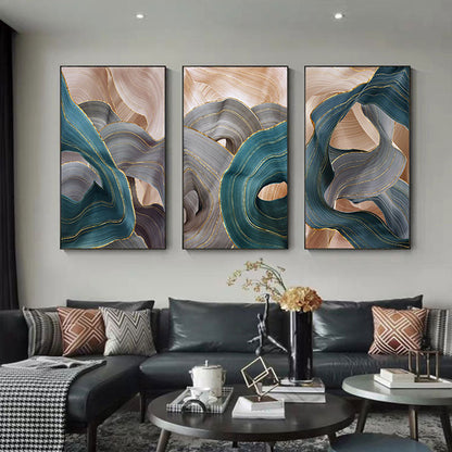 Abstract Luxury Ribbon Canvas Art