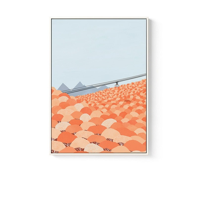 Nordic Abstract Landscape Canvas Art