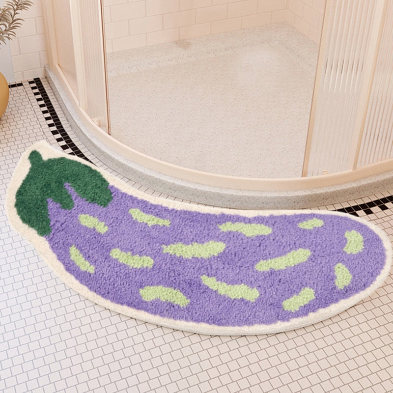 Arc-shaped Banana Eggplant Rug