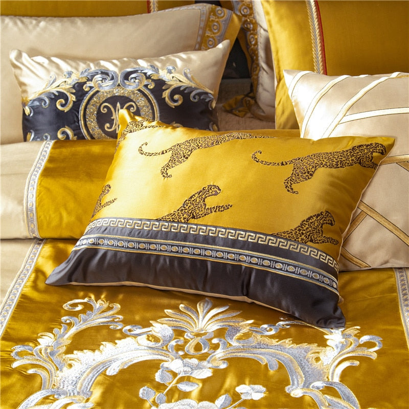 Helios Luxurious Silk Jacquard Duvet Cover Bedding Set