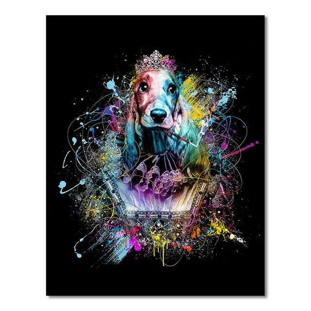 Graffiti Cute Dogs Canvas Art