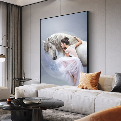 Ballet Dancer with Horse Canvas Art