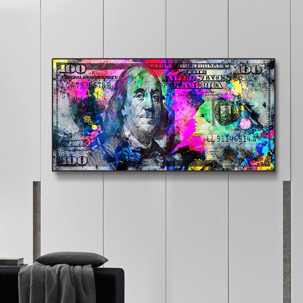 Burning Dollar Canvas Art