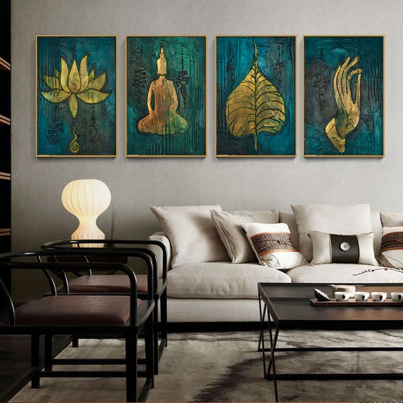 Buddha Lotus Canvas Art