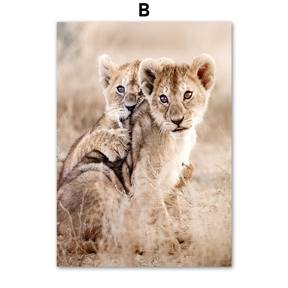 African Savanna Animals Canvas Art