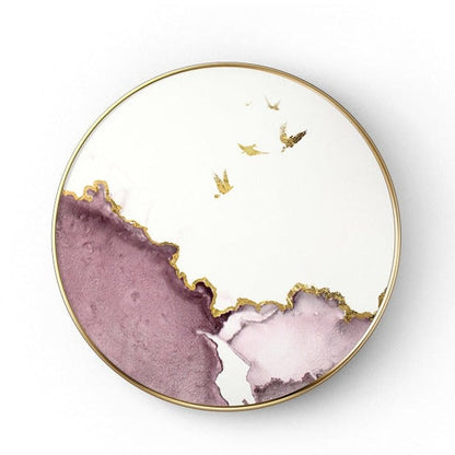 Abstract Marble Round Canvas