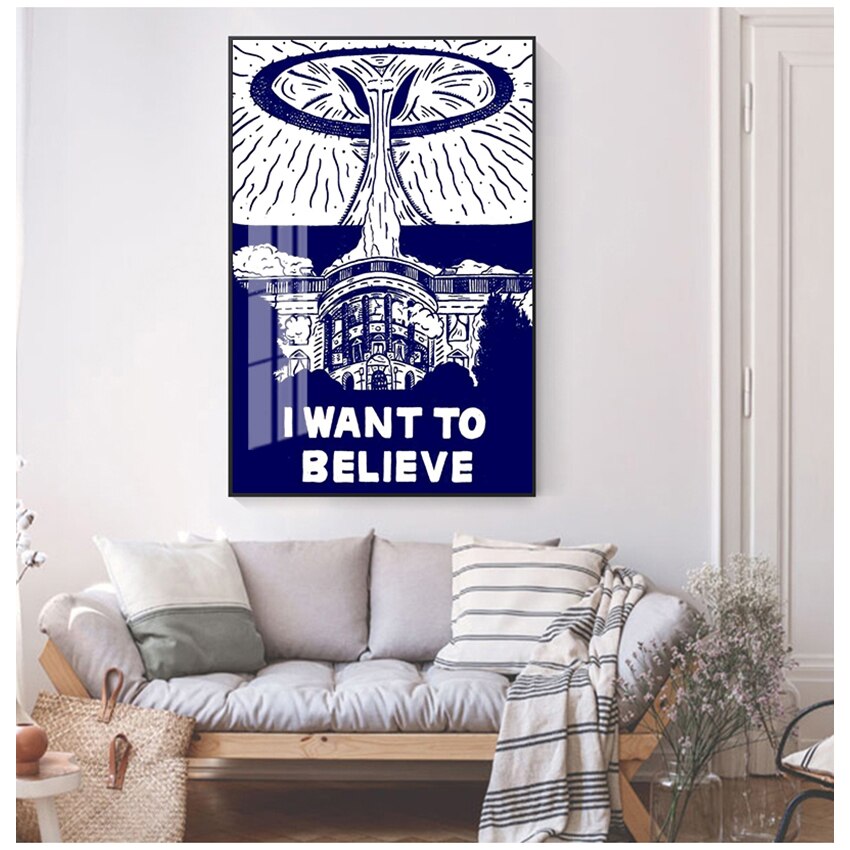 I Want To Believe X File Canvas Art