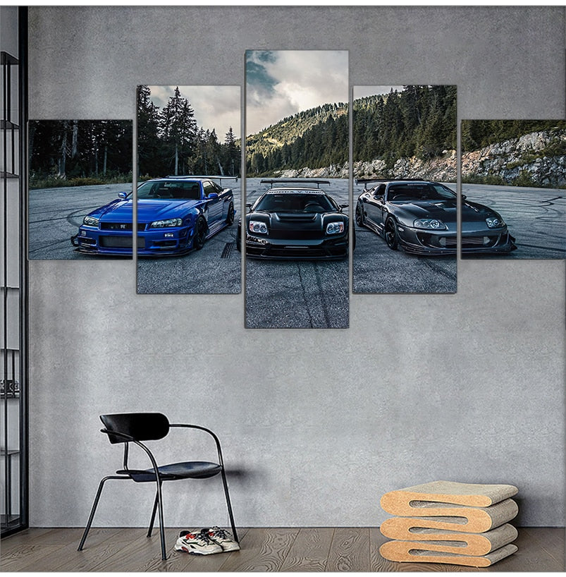 JDM Supra Nissan Skyline NSX Car Canvas Wall Art