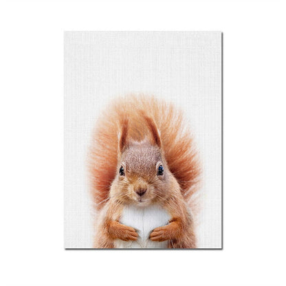 Cute Animals Nursery Canvas Art