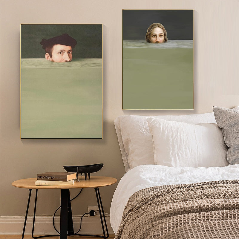 Submerged Paintings Spoof Canvas Art