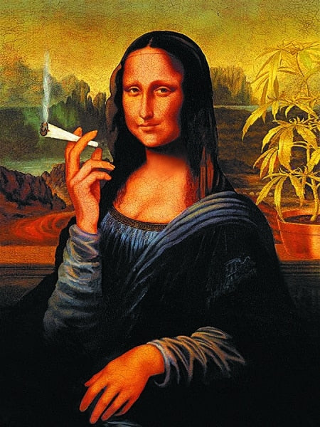 Mona Lisa Funny Art Canvas