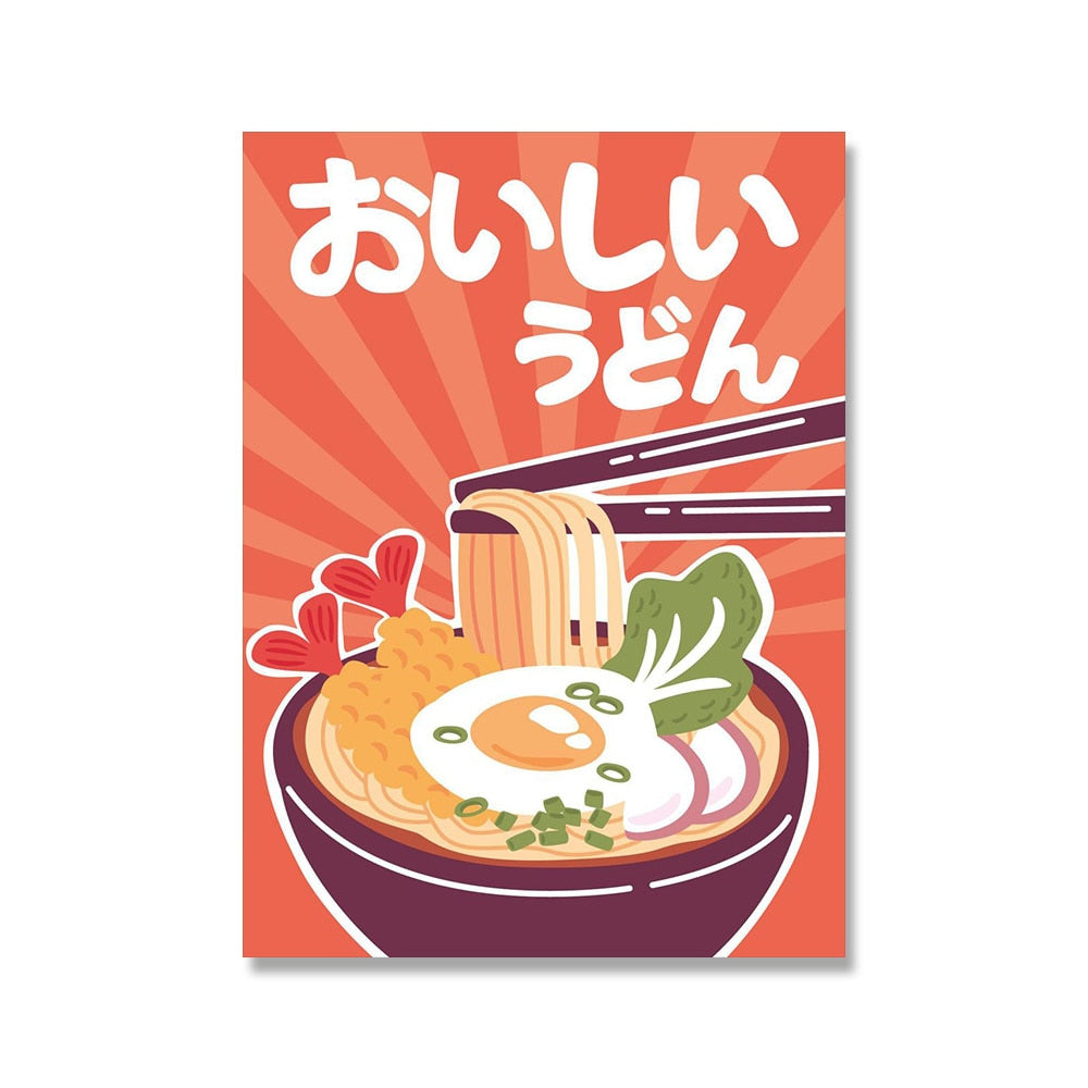 Japanese Ramen with Eggs Canvas Art