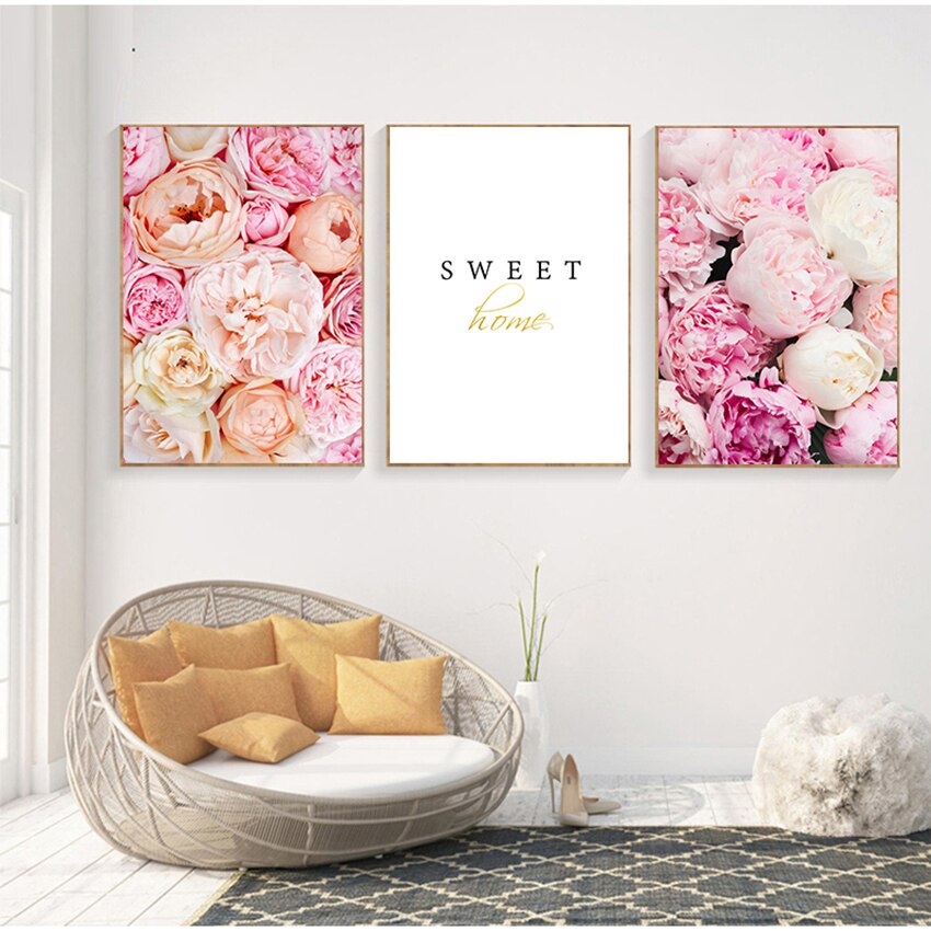 Elegant Peony Flower Canvas Art