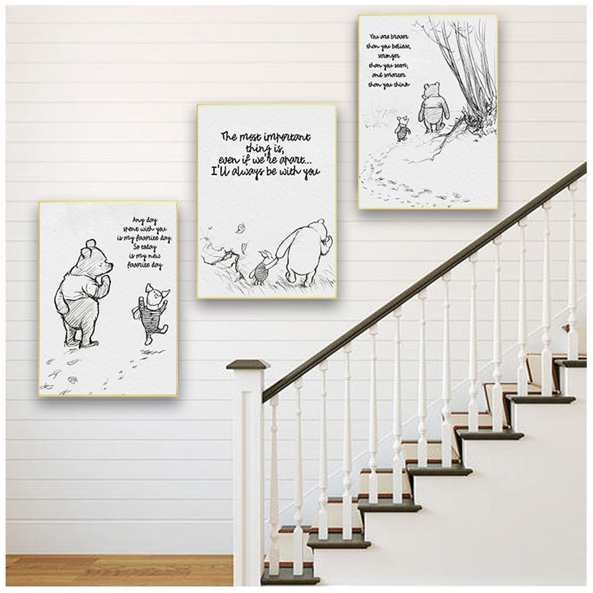 Winnie The Pooh Quotes Canvas Art