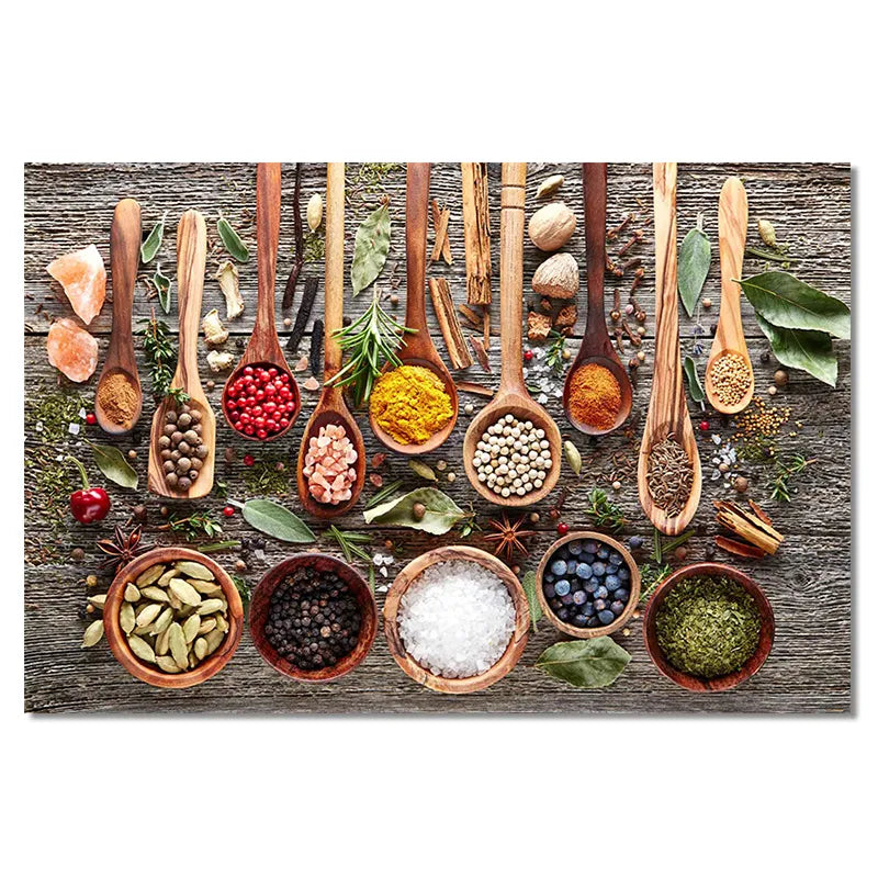 Spices Kitchen Wall Art Canvas