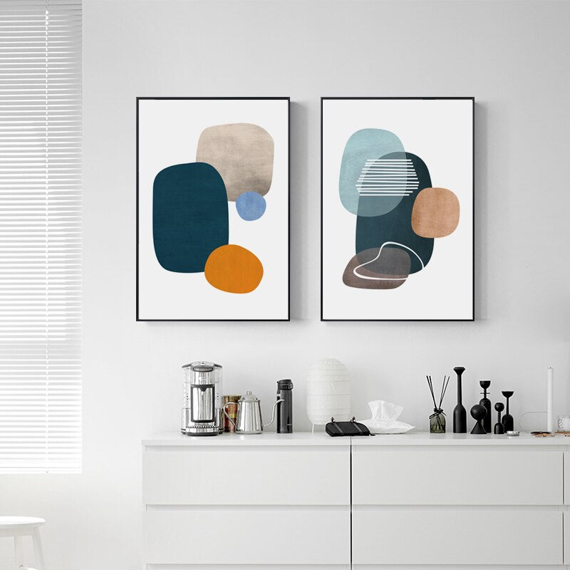 Abstract Color Block Wall Art Canvas