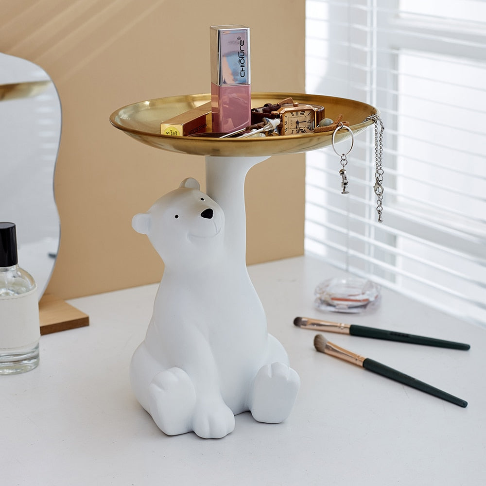 White Bear Tray Statue