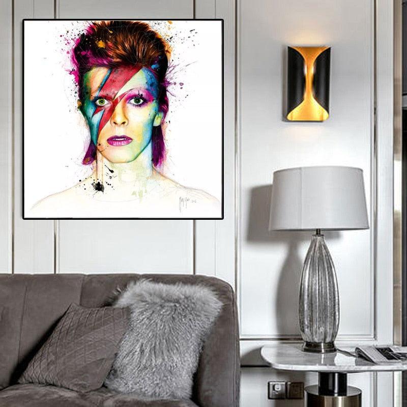 David Bowie Aladdin Sane Album Canvas Art